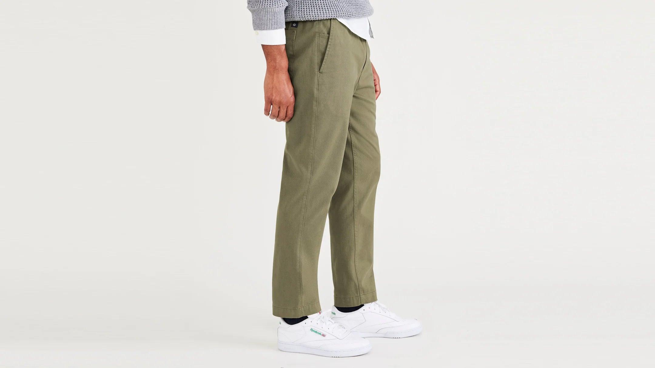 Pantalones Dockers California Pull-On Straight Tapered Fit Khaki - ECRU