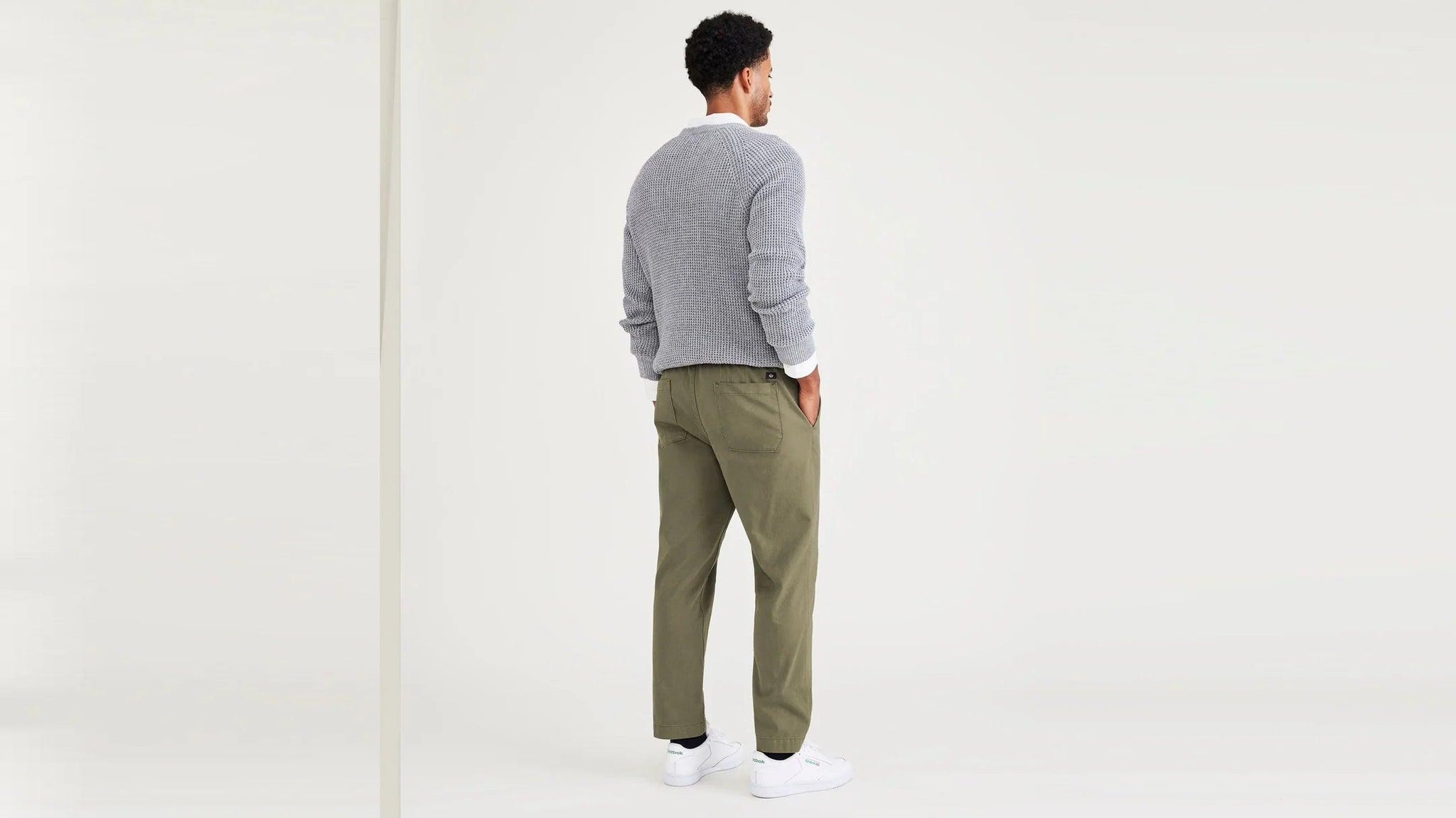 Pantalones Dockers California Pull-On Straight Tapered Fit Khaki - ECRU