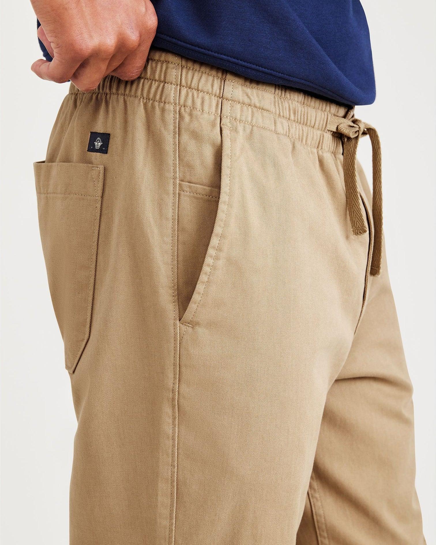 Pantalones Dockers Refined Pull On Slim Tapered Harvest Gold - ECRU