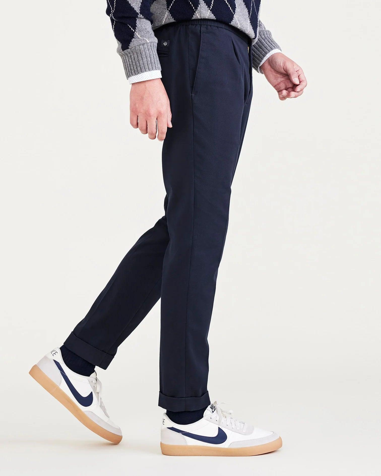 Pantalones Dockers Refined Pull On Slim Tapered Navy Blazer - ECRU