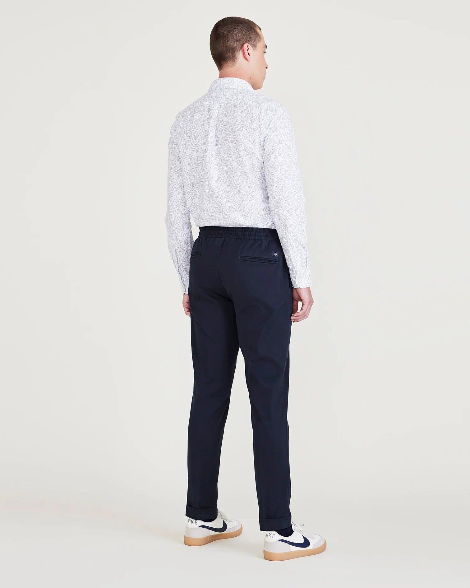 Pantalones Dockers Refined Pull On Slim Tapered Navy Blazer - ECRU