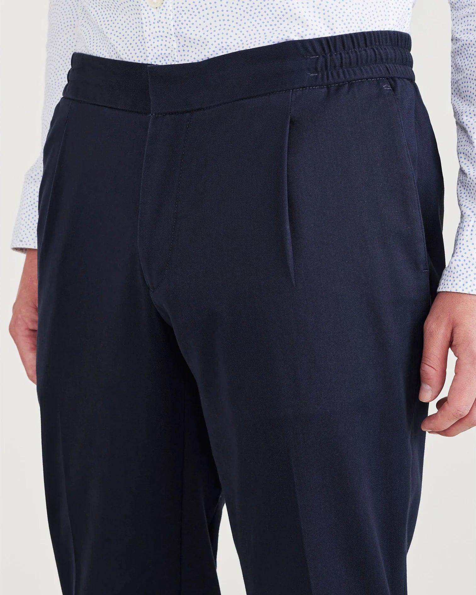 Pantalones Dockers Refined Pull On Slim Tapered Navy Blazer - ECRU