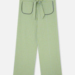 Pantalones Dr Bloom Lazo Vichy Verde - ECRU