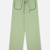 Pantalones Dr Bloom Lazo Vichy Verde - ECRU