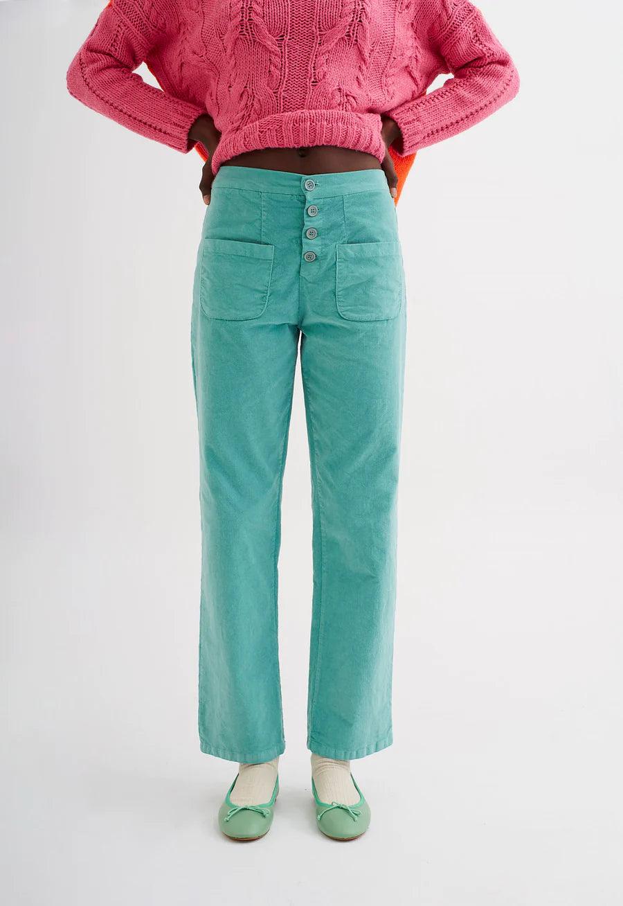 Pantalones DrBloom Flow Turquesa - ECRU