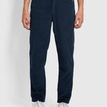 Pantalones Farah Rushmore de Pana Tapered True Navy - ECRU