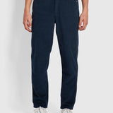 Pantalones Farah Rushmore de Pana Tapered True Navy - ECRU