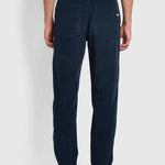 Pantalones Farah Rushmore de Pana Tapered True Navy - ECRU