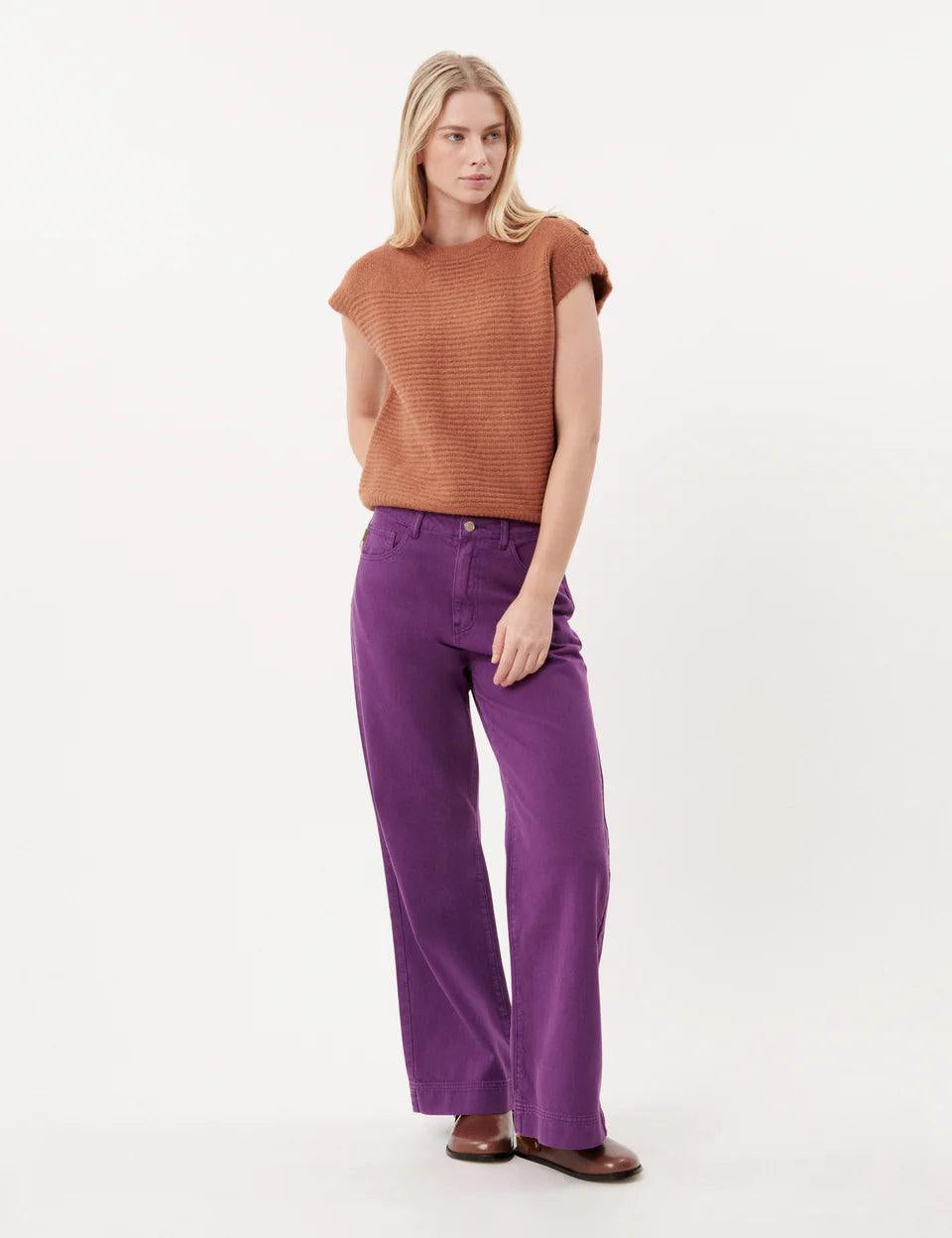 Pantalones FRNCH Aline Purple Jeans - ECRU