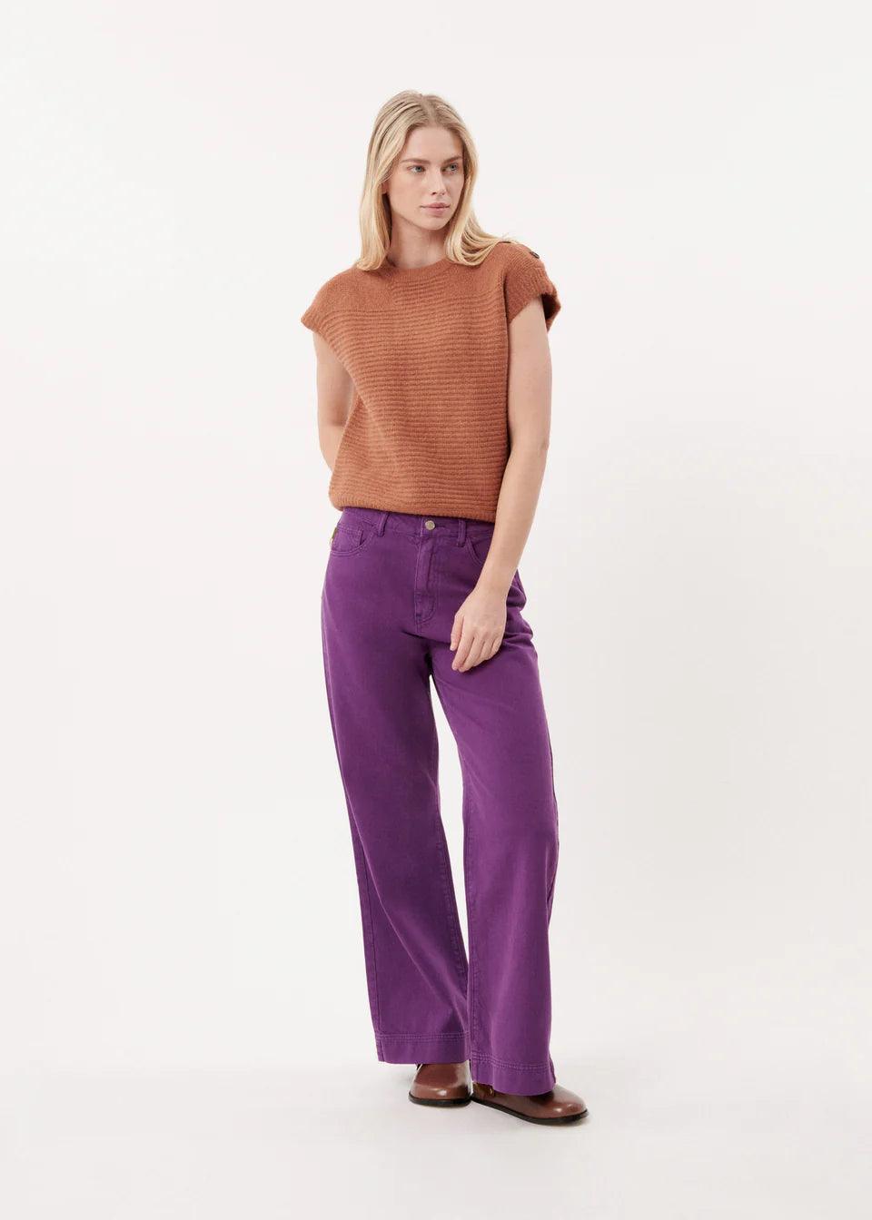 Pantalones FRNCH Aline Purple Jeans - ECRU