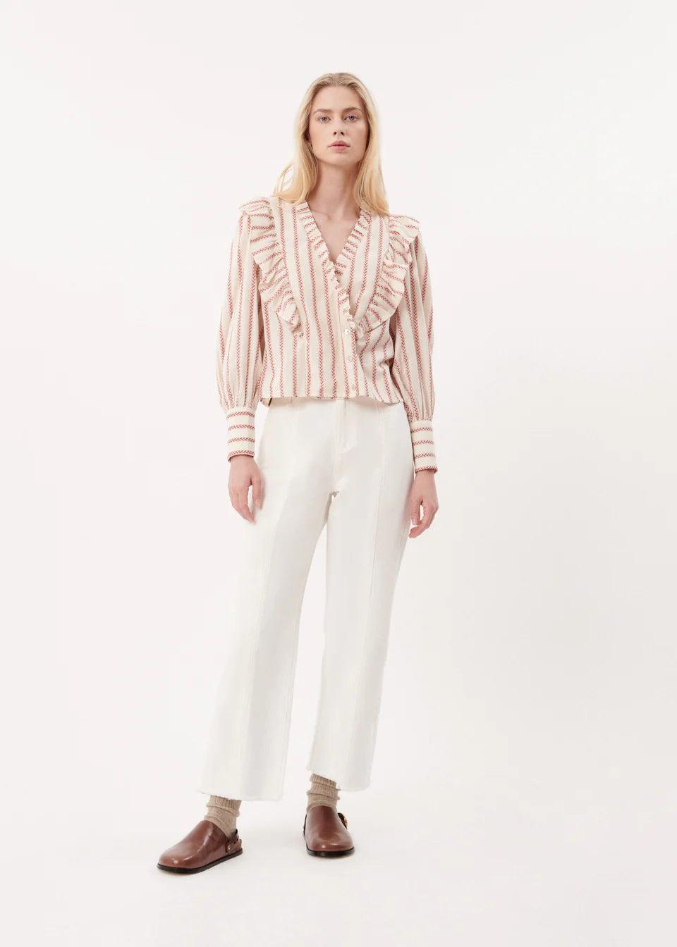 Pantalones FRNCH Alita White - ECRU