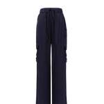 Pantalones FRNCH Nouma Navy Blue - ECRU