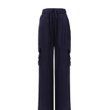 Pantalones FRNCH Nouma Navy Blue - ECRU