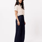 Pantalones FRNCH Nouma Navy Blue - ECRU