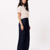 Pantalones FRNCH Nouma Navy Blue - ECRU