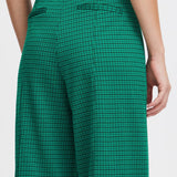 Pantalones ICHI Kate Cameleon Cadmium Green - ECRU