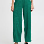 Pantalones ICHI Kate Cameleon Cadmium Green - ECRU