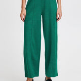 Pantalones ICHI Kate Cameleon Cadmium Green - ECRU