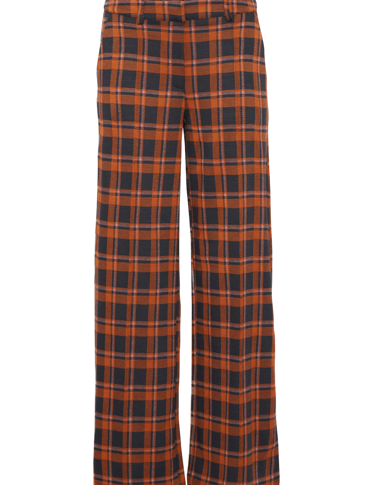 Pantalones ICHI Kate Checko Total Eclipse - ECRU