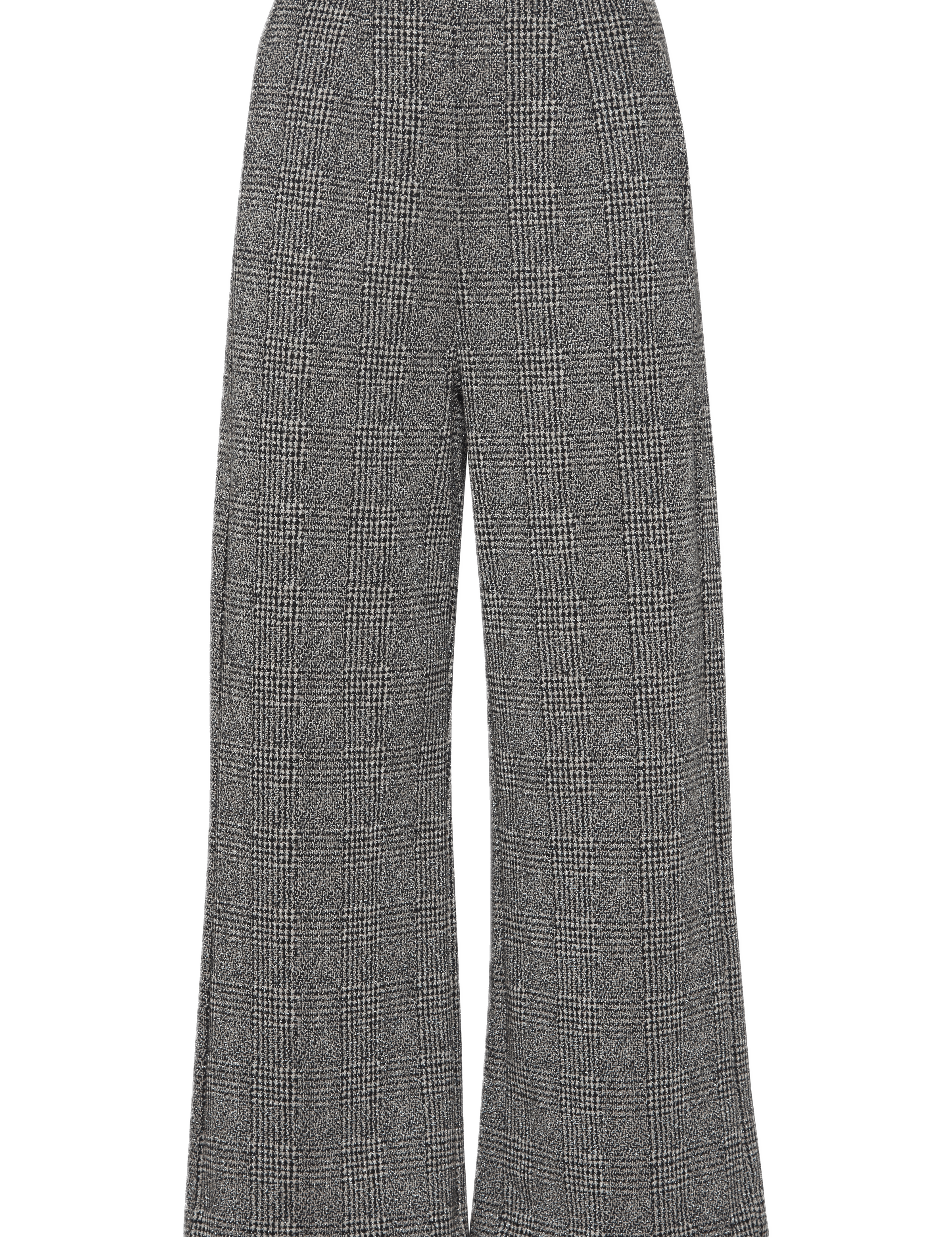 Pantalones ICHI Kate Lurex Mixture Wide Black - ECRU