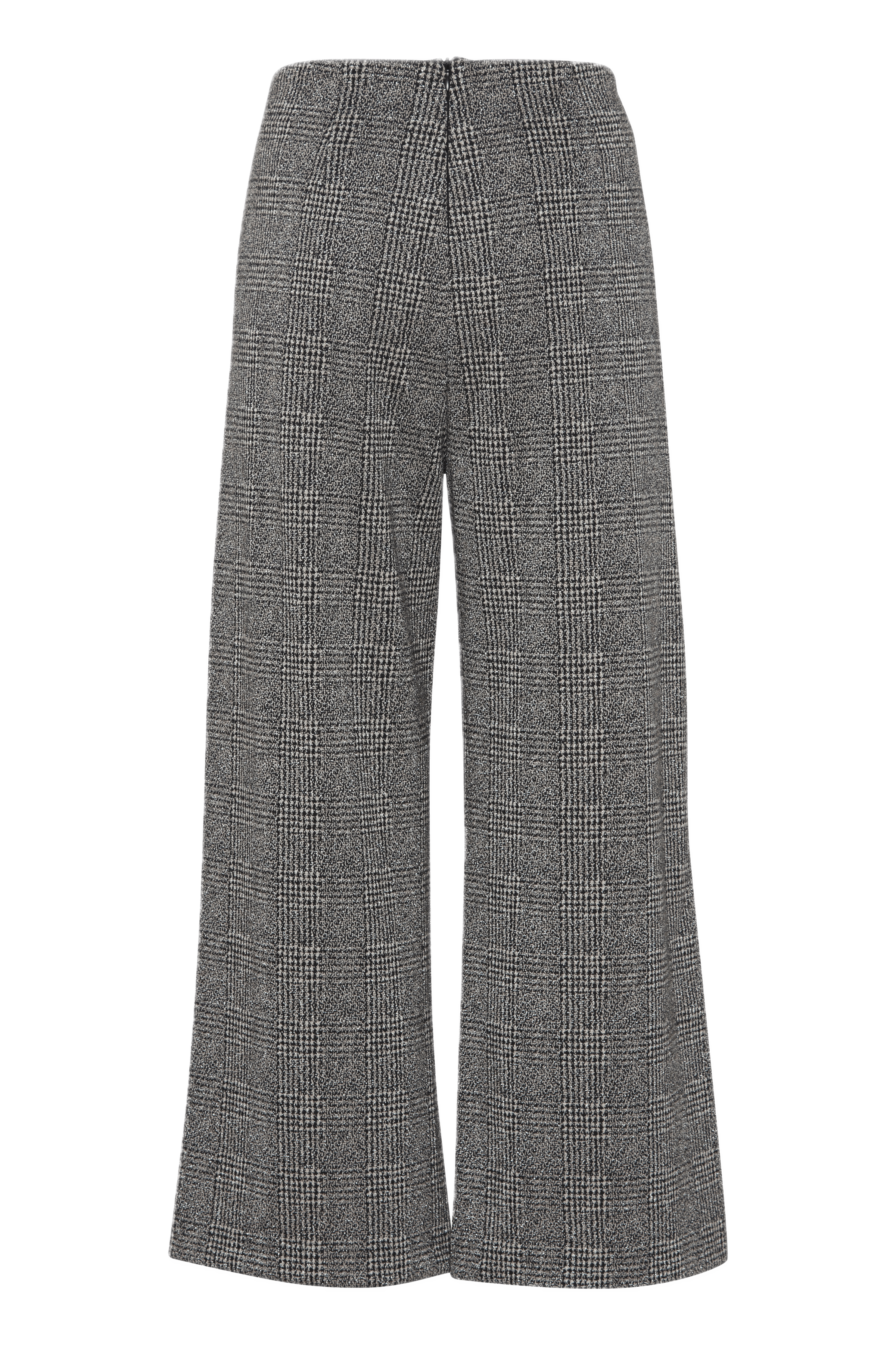 Pantalones ICHI Kate Lurex Mixture Wide Black - ECRU