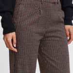 Pantalones ICHI Kate Structure Port Royale - ECRU