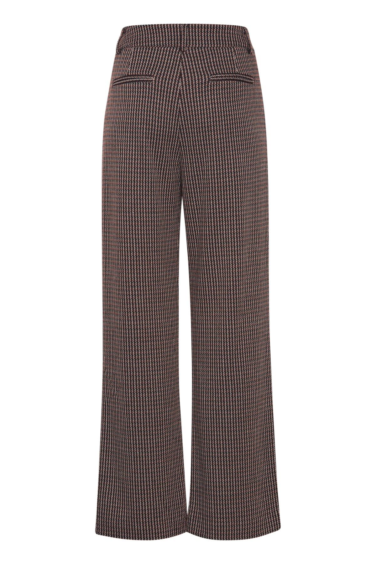 Pantalones ICHI Kate Structure Port Royale - ECRU