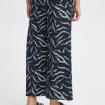 Pantalones ICHI Kate Total Eclipse Zebra Flower - ECRU