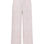 Pantalones ICHI Kate Wide Cloud Dancer Multi Stripe - ECRU