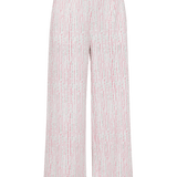 Pantalones ICHI Kate Wide Cloud Dancer Multi Stripe - ECRU