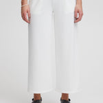 Pantalones ICHI Kate Wide Cloud Dancer - ECRU