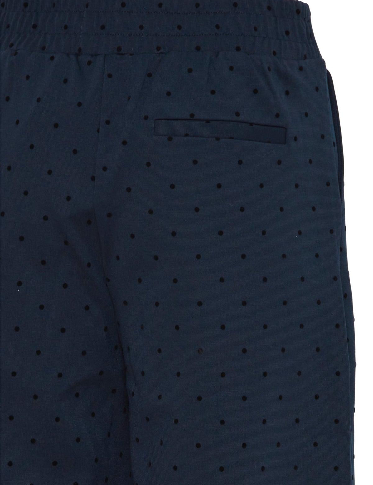 Pantalones ICHI Kate Wide Print Dot Total Eclipse - ECRU