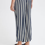 Pantalones ICHI Marrakech Total Eclipse Stripes - ECRU