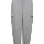 Pantalones ICHI Monse PA7 Grey Melange - ECRU