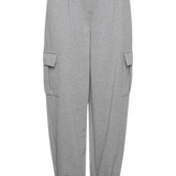 Pantalones ICHI Monse PA7 Grey Melange - ECRU