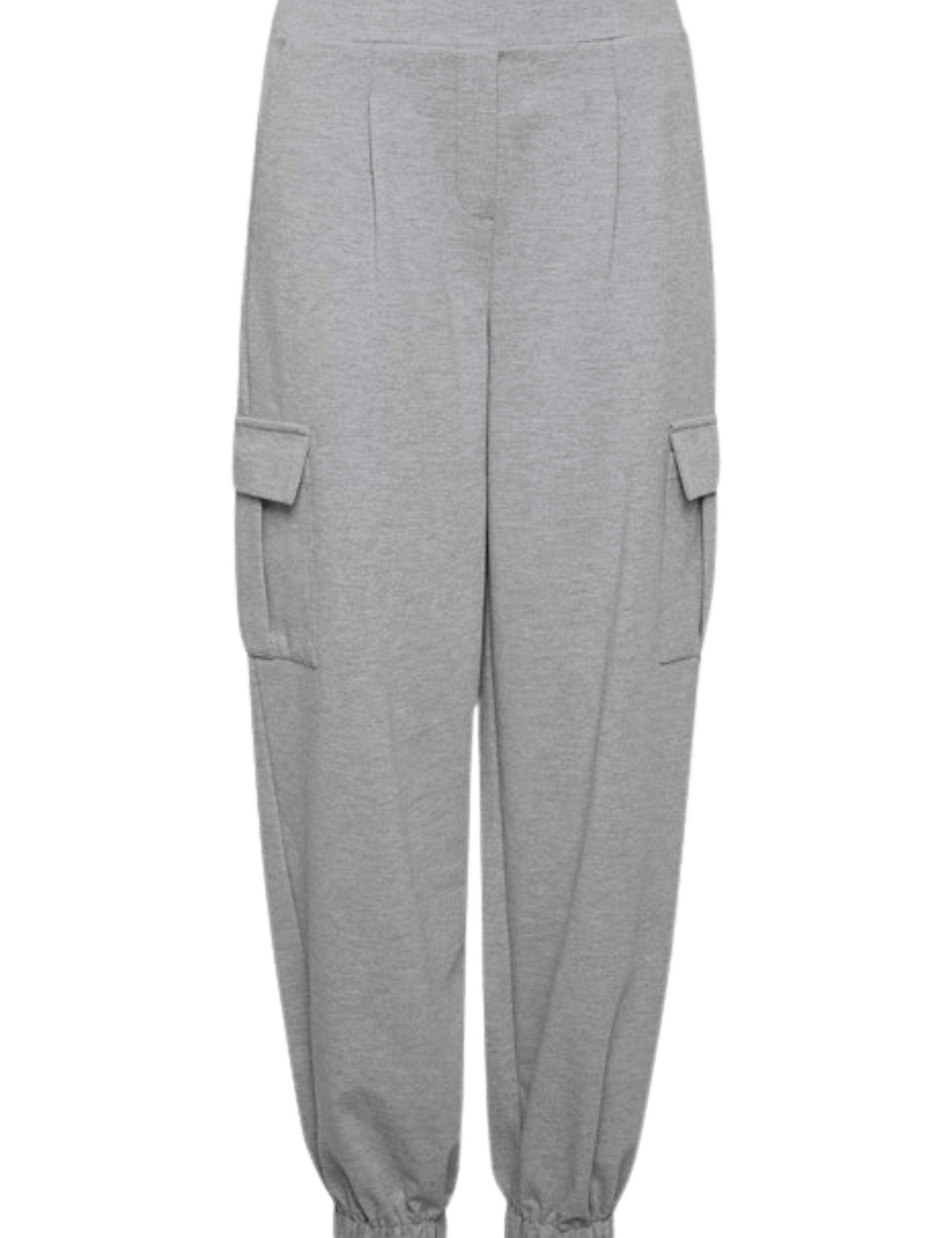 Pantalones ICHI Monse PA7 Grey Melange - ECRU