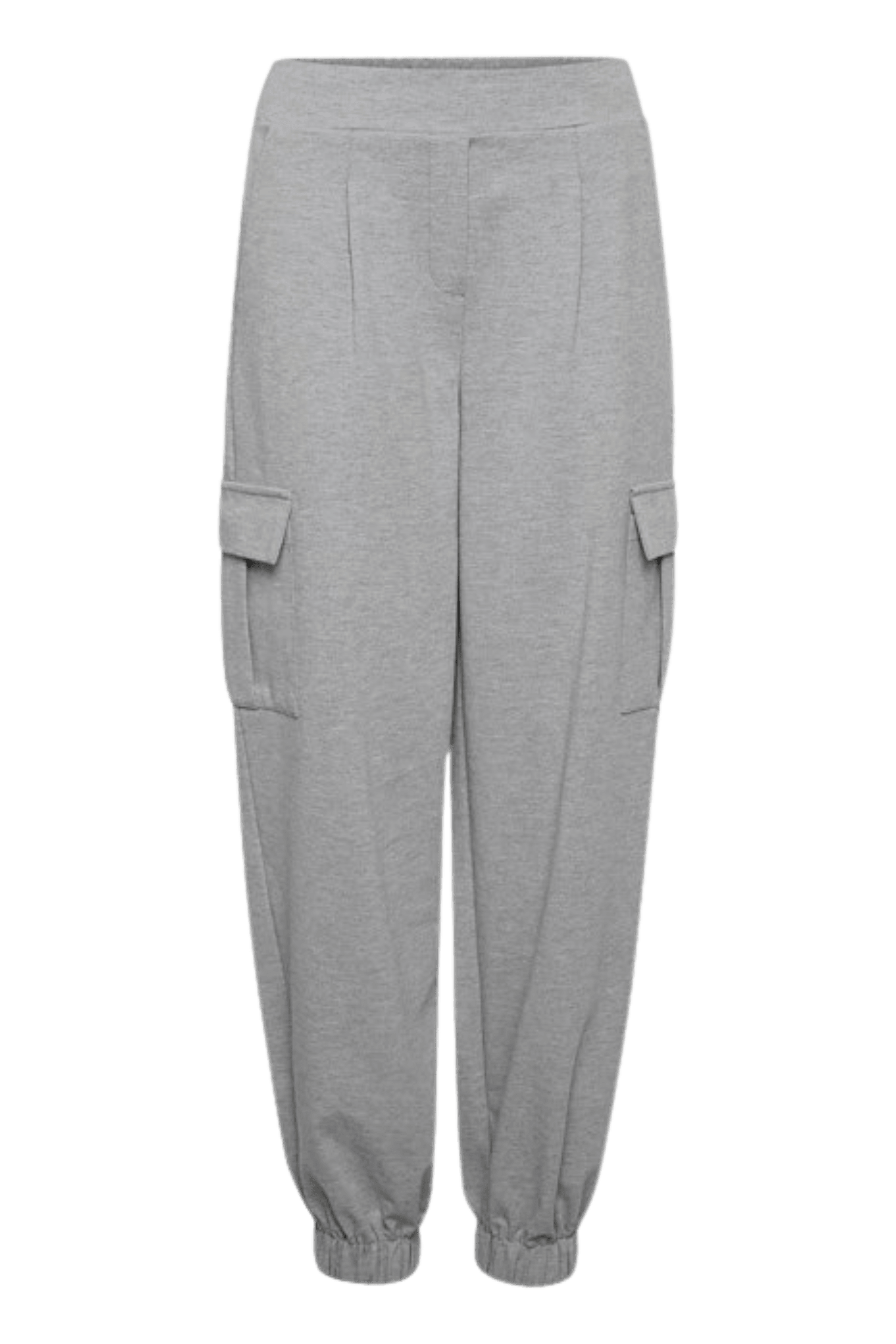 Pantalones ICHI Monse PA7 Grey Melange - ECRU