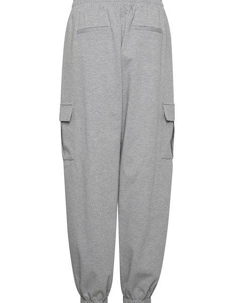 Pantalones ICHI Monse PA7 Grey Melange - ECRU