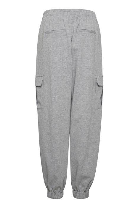 Pantalones ICHI Monse PA7 Grey Melange - ECRU