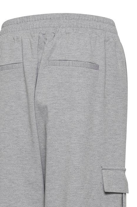 Pantalones ICHI Monse PA7 Grey Melange - ECRU