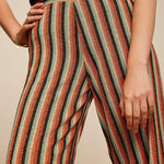 Pantalones King Louie Sara Piso Stripe - ECRU