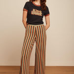 Pantalones King Louie Sara Piso Stripe - ECRU