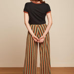 Pantalones King Louie Sara Piso Stripe - ECRU