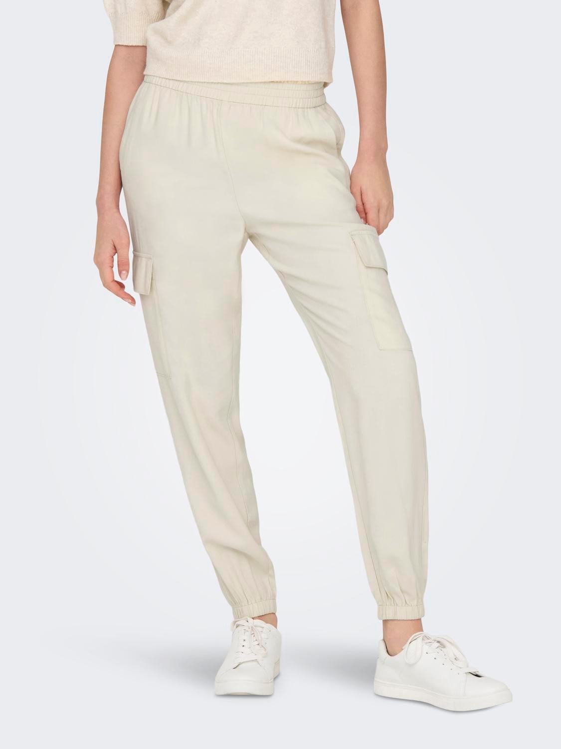 Pantalones ONLY Laris Cargo Birch - ECRU