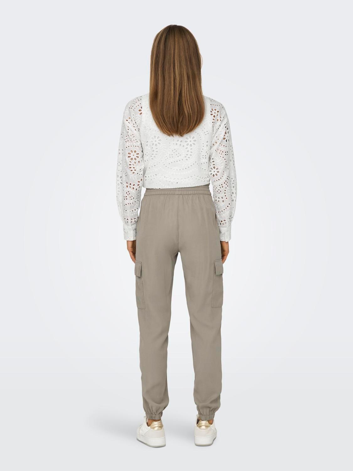 Pantalones ONLY Laris Cargo Pure Cashmere - ECRU