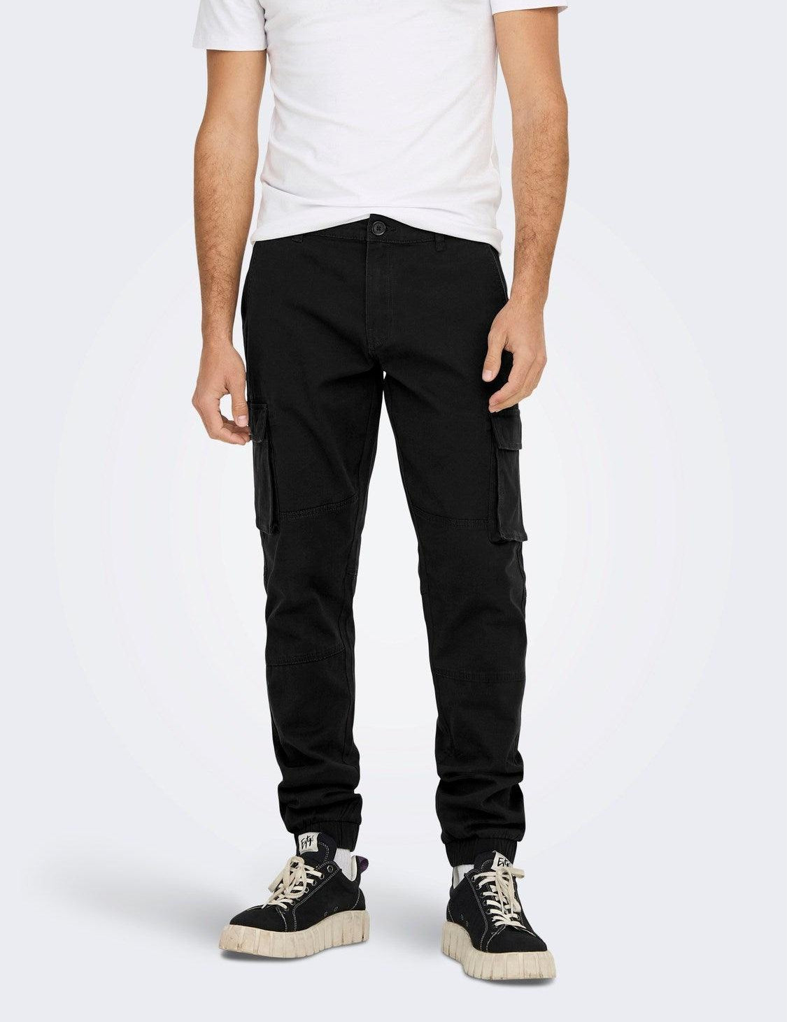 Pantalones Only&Sons Cargo Cam Black - ECRU