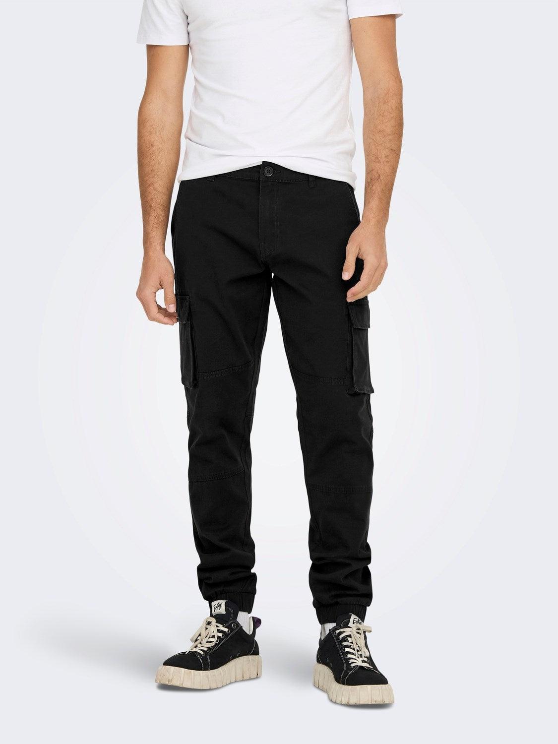 Pantalones Only&Sons Cargo Cam Black - ECRU