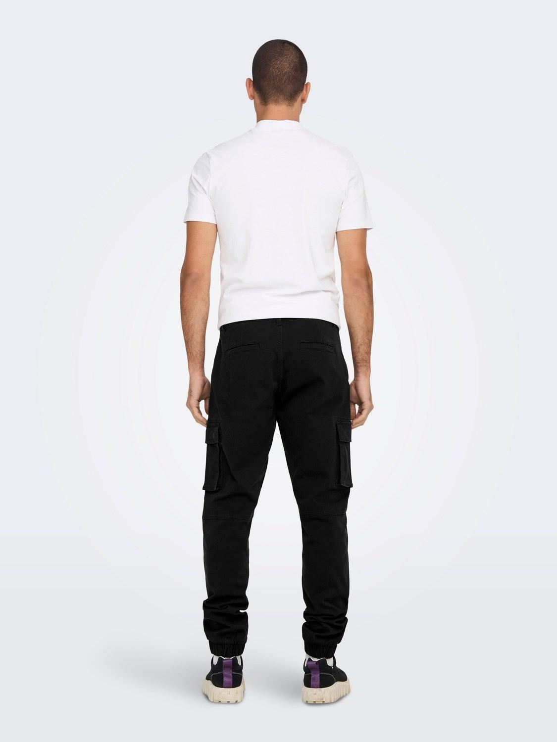 Pantalones Only&Sons Cargo Cam Black - ECRU