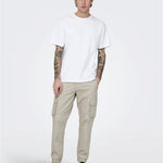 Pantalones Only&Sons Cargo Cam Silver Lining - ECRU