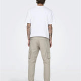 Pantalones Only&Sons Cargo Cam Silver Lining - ECRU